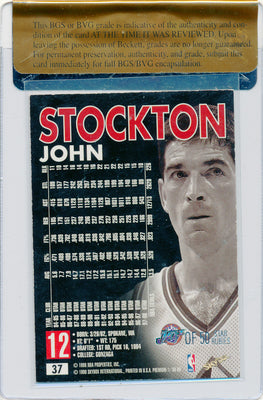 SkyBox 1998-99 Premium Star Rubies #37 John Stockton 20/50 / BGS Grade 8