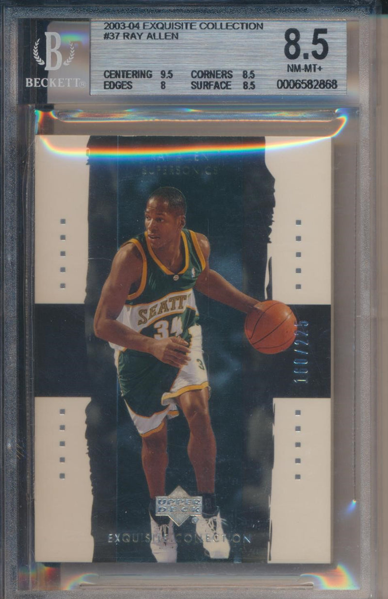 Upper Deck 2003-2004 Exquisite Collection Base #37 Ray Allen 160/225 / BGS Grade 8.5