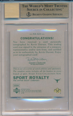 Upper Deck  2007-2008 Goudey Sport Royalty #SR-KD Kevin Durant  / BGS Grade 9.5 / Auto Grade 10