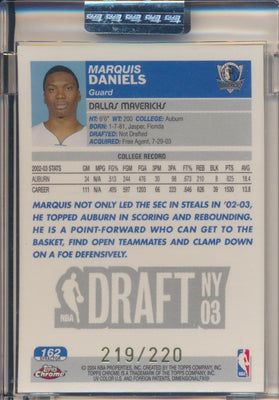 Topps  2003-2004 Chrome  X-Fractor #162 Marquis Daniels 219/220