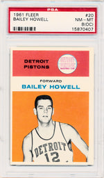 Fleer 1961 Detroit Pistons  #20 Baily Howell   / PSA Grade 8
