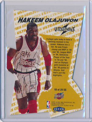 Fleer 1997-1998 Ultrabilities Superstar #18/20SS Hakeem Olajuwon