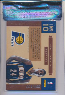 Panini 2010-2011 Timeless Treasures Draft Lottery Patches #10 Paul George 97/100 / BGS Grade 9 / Auto Grade 10