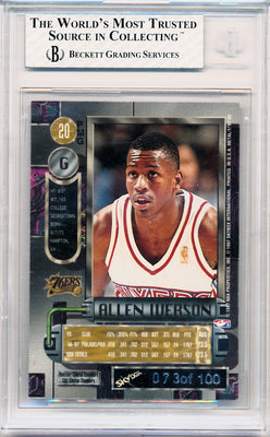 Skybox 1997-1998 Metal Universe Championship Precious Metal Gems Red #20 Allen Iverson 73/100 / BGS Grade 8