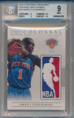 Panini 2012-2013 National Treasures Colossal NBA Logoman #15 Amar'e Stoudemire 2/3 / BGS Grade 9