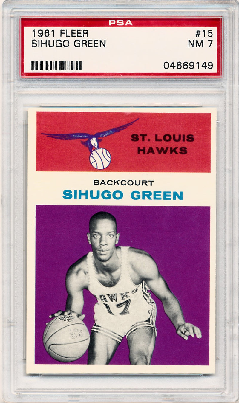 Fleer 1961 St. Louis Hawks #15 Sihugo Green / PSA Grade 7 – Mr. B's  Collection