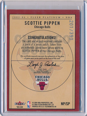 Fleer 2003-2004 Platinum Name Plates #NP/SP Scottie Pippen 201/390