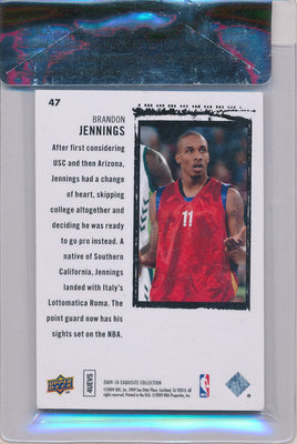 Upper Deck 2009-2010 Exquisite Collection Rookie Parallel #47 Brandon Jennings 9/11