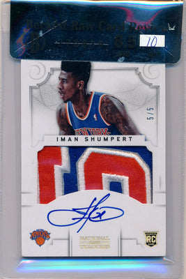 Panini 2012-2013 National Treasures  Gold #116 Iman Shumpert 5/5 / BGS Grade 8.5 / Auto Grade 10