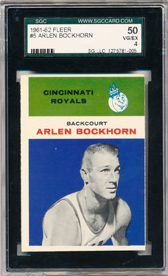 Fleer 1961-1962 Cincinnati Royals  #50 Arlen Bockhorn  / PSA Grade 4