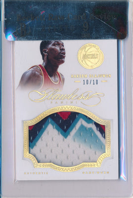 Panini 2012-2013 Flawless Gold Jumbo Patches #67 Hakeem Olajuwon 10/10 / BGS Grade 9