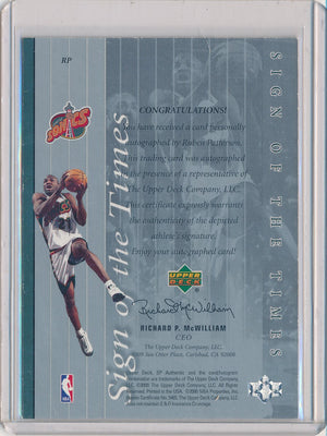 Upper Deck 1999-2000 SP Authentic Sign Of The Times #RP Ruben Patterson