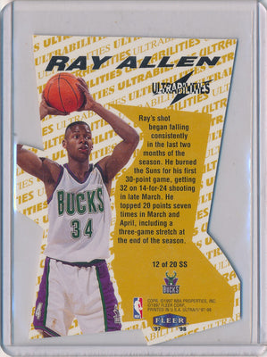 Fleer 1997-1998 Ultrabilities Superstar #12/20SS Ray Allen