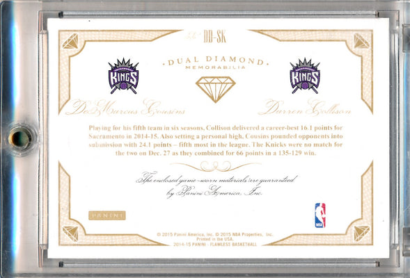 Panini 2012-2013 National Treasures NBA Logoman Combos #DD-SK DeMarcus Cousins / Darren Collison 1/1