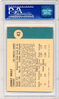 Fleer 1961 Los Angeles Lakers  #43 Jerry West  / PSA Grade 7