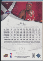 Upper Deck 2007-2008 Exquisite Collection Base #20 Ben Wallace 127/225