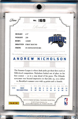 Panini 2012-2013 National Treasures  Gold #169 Andrew Nicholson 1/5