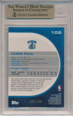 Topps 2005-2006 Finest X-Fractors #106 Chris Paul 166/199 / BGS Grade 9.5