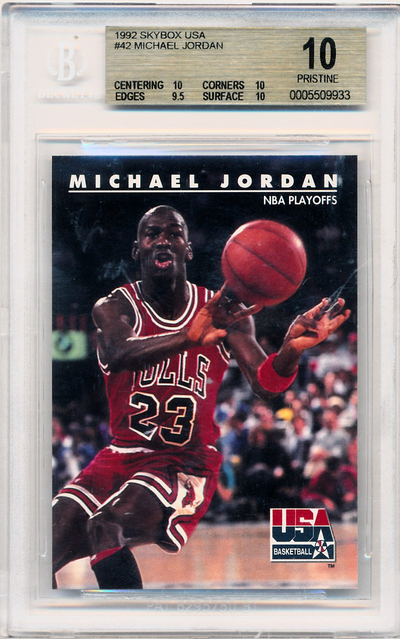 Skybox 1992 USA NBA Playoffs #42 Michael Jordan  / BGS Grade 10