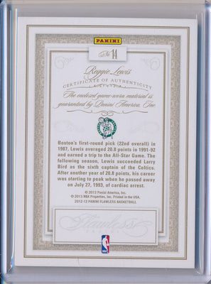 Panini 2012-2013 Flawless Emerald Jumbo Patches #14 Reggie Lewis 5/5