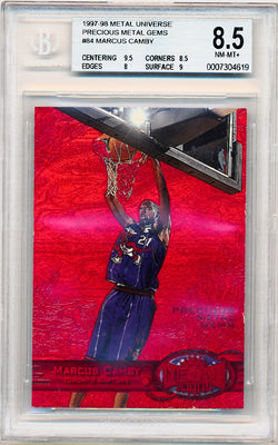 Skybox 1997-1998 Metal Universe Championship Precious Metal Gems Red #84 Marcus Camby  61/100 / BGS Grade 8.5