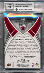 Upper Deck 2009-2010 Exquisite Collection Limited Logos #LMI Michael Jordan 8/10 / BGS Grade 9 / Auto Grade 10