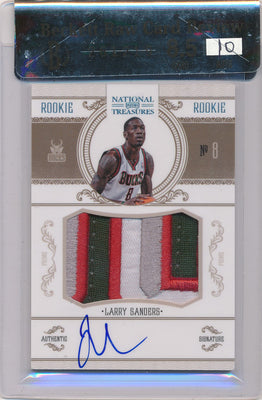 Panini 2010-2011 National Treasures  Century Platinum #215 Larry Sanders 3/5 / BGS Grade 8.5 / Auto Grade 10