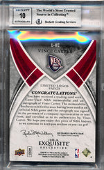 Upper Deck 2009-2010 Exquisite Collection Limited Logos #LVC Vince Carter 13/25 / BGS Grade 9 / Auto Grade 10