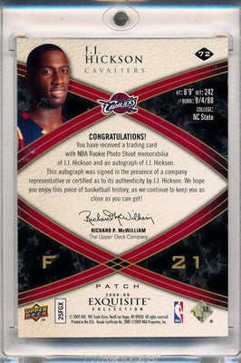 Upper Deck 2008-2009 Exquisite Collection Rookie Parallel #72 J.J. Hickson  20/21