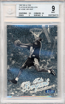 Fleer 1997-1998 Ultra Platinum Medallion #1 Kobe Bryant 6/100 / BGS Grade 9