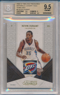 Panini 2009-2010 Timeless Treasures Materials Laundry Tags #8 Kevin Durant 1/1 / BGS Grade 9.5