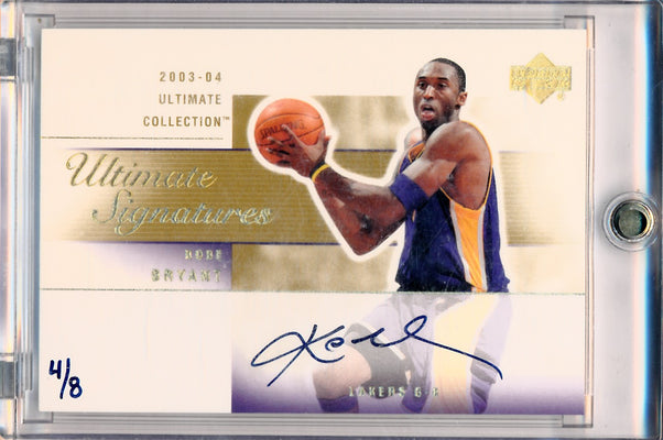 Upper Deck 2003-2004 Ultimate Collection Ultimate Signatures #KBA Kobe Bryant 4/8