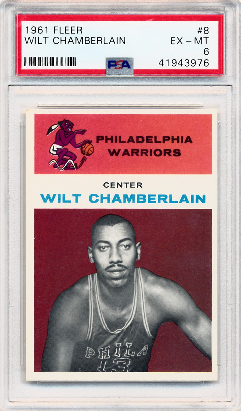 Fleer 1961 Sportscard Guaranty  #8 Wilt Chamberlain  / PSA Grade 6 / BGS Grade None