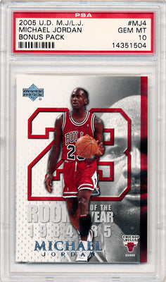 Upper Deck 2005 Rookie Of The Year Bonus Pack #MJ4 Michael Jordan  / PSA Grade 10