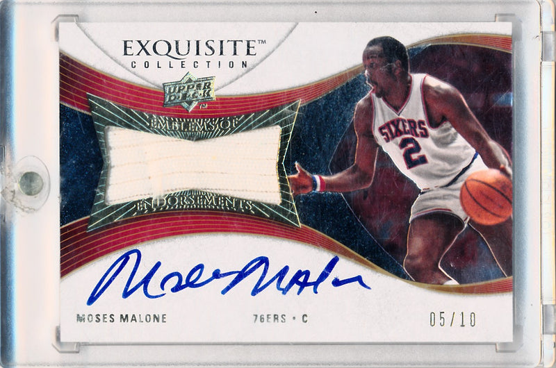 Upper Deck 2007-2008 Exquisite Collection Emblems Of Endorsement #EEMM Moses Malone 5/10
