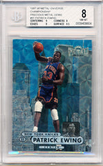 Skybox 1997-1998 Metal Universe Championship Precious Metal Gems #91 Patric Ewing 32/50 / BGS Grade 8