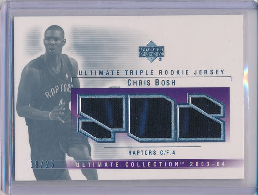 Upper Deck 2003-2004 Ultimate Collection Ultimate Triple Rookie Jersey #CH-3J Chris Bosh 19/25