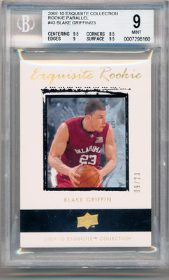 Upper Deck 2009-2010 Exquisite Collection Rookie Parallel #43 Blake Griffin  9/23 / BGS Grade 9 / Auto Grade None