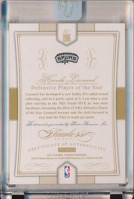 Panini 2014-2015 Flawless Defensive Player Of The Year #196 Kawhi Leonard 1/1