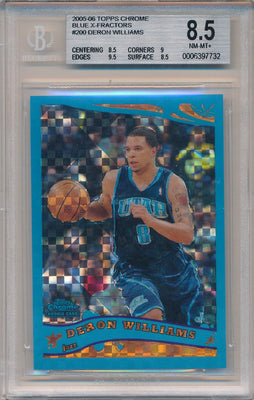 Topps 2005-2006 Chrome Blue X-Fractors #200 Deron Williams 39/90 / BGS Grade 8.5