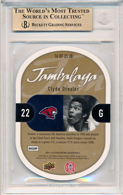 Upper Deck 2011-12 Fleer Retro Jambalaya #16/21JB Clyde Drexler  / BGS Grade 9.5