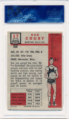 Topps Bowman  1957   #17 Bob Cousy  / PSA Grade 6 / BGS Grade None