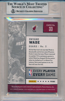 Panini 2012-2013 Absolute Every Player Every Game #33 Dwyane Wade 1/1 / BGS Grade 8.5