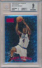 SkyBox 1997-1998 Premium Star Rubies #96SR Chris Webber 33/50 / BGS Grade 9