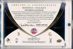 Upper Deck 2008-2009 Exquisite Collection Emblems Of Endorsement #EERS Rodney Stuckey 9/10