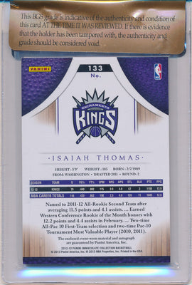 Panini 2012-2013 Immaculate Collection Rookie Card #133 Isiah Thomas 22/25 / BGS Grade 8 / Auto Grade 10