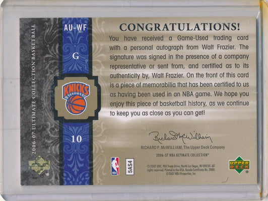 Upper Deck 2006-07 Ultimate Collection  Ultimate Jersey Autographs #AU-WF Walt Frazier 35/75