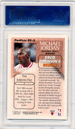 Topps 1995-1996 Pro Files David Robinson's Insight #PF-3 Michael Jordan  / PSA Grade 10