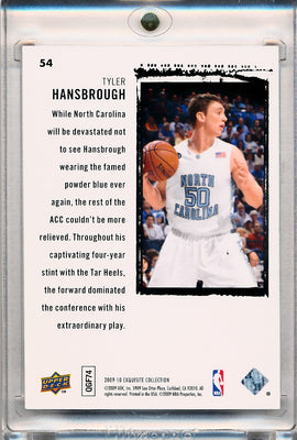 Upper Deck 2009-2010 Exquisite Collection Rookie Parallel #54 Tyler Hansbrough 33/50