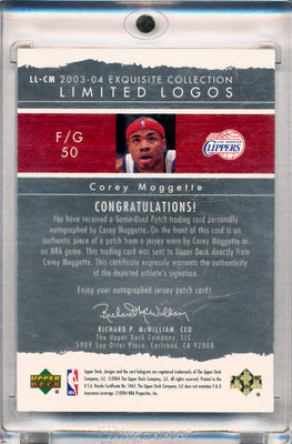 Upper Deck 2003-2004 Exquisite Collection Limited Logos #LLCM Corey Maggette 36/75